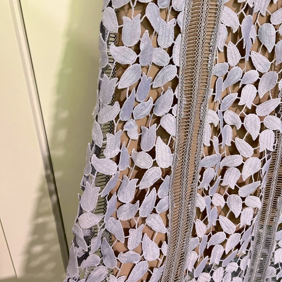 Self-Portrait light purple lace midi dress - Picture 4 of 8